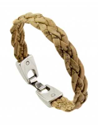 Bracelet tressé naturel plat