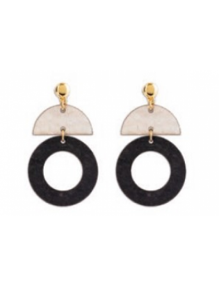 Boucles d'oreilles geometric noir