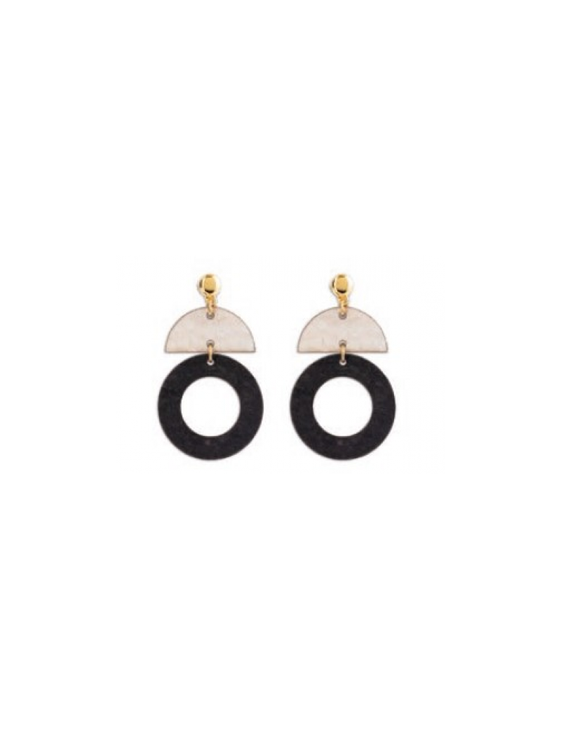 Boucles d'oreilles geometric noir