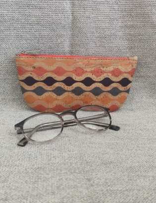 Etui à lunettes liège oculos vagues d'océan