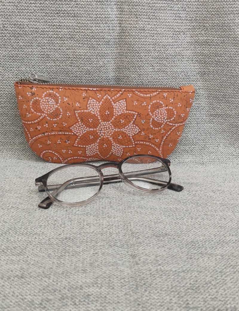 Etui à lunettes liège fleur du désert