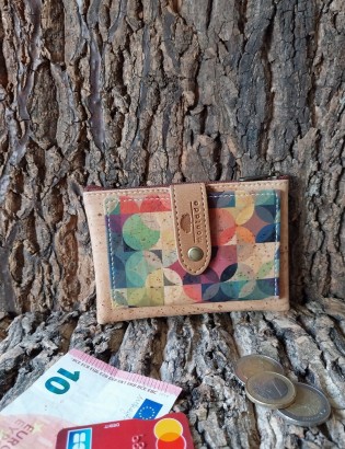 Porte monnaie et carte liège Baixa rainbow bb
