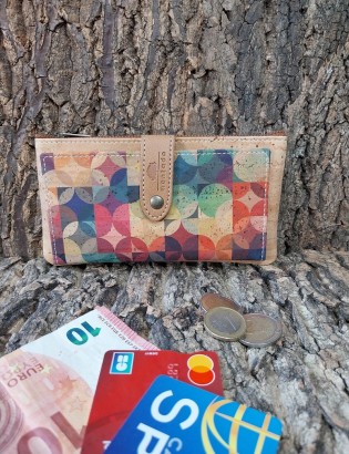 Porte monnaie et carte liège Baixa rainbow
