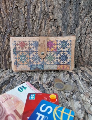 Porte monnaie et carte liège Baixa mosaïque