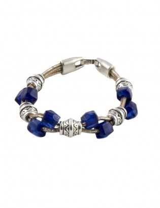 Bracelet perles bleu