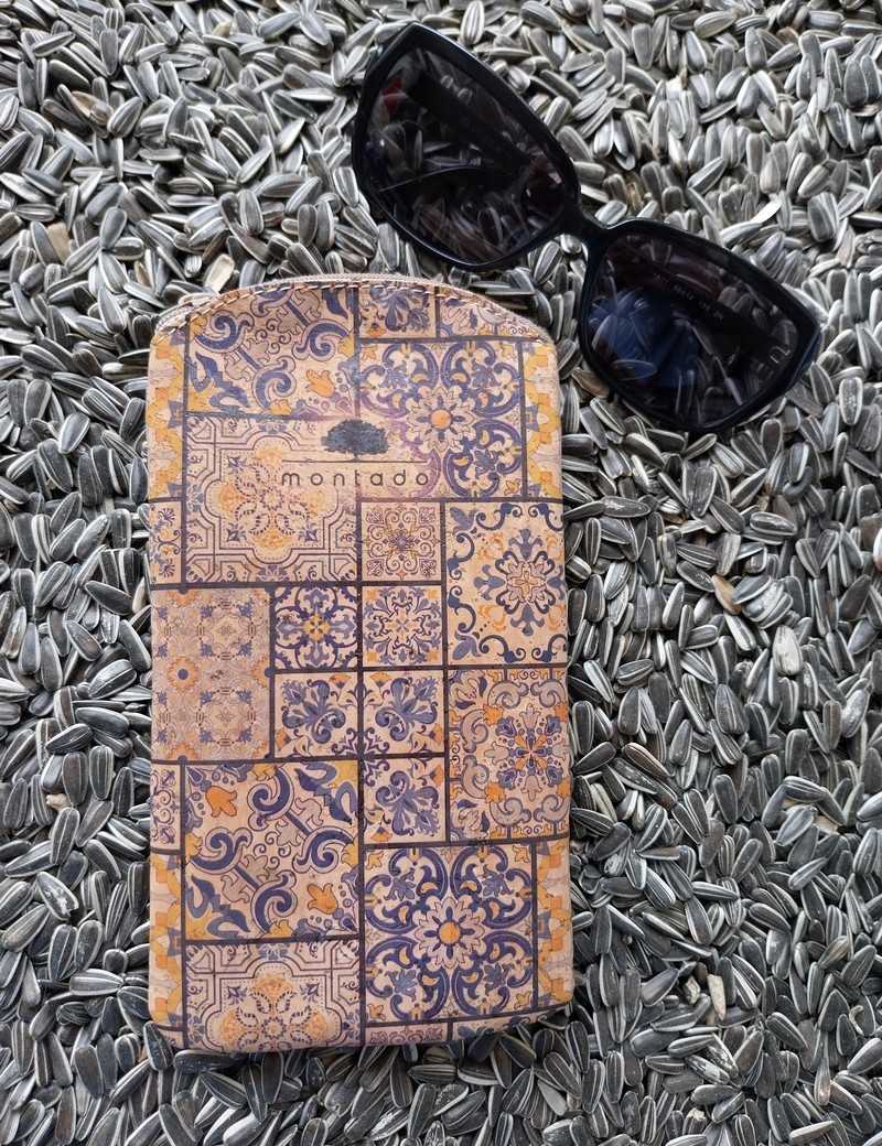 Etui à lunettes liège plat Estrela azulejo