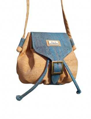 Sac à main liège bourse turquoise