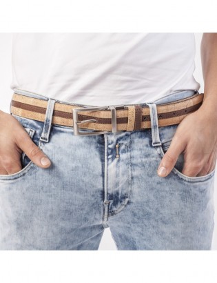 Ceinture bi couleur liège