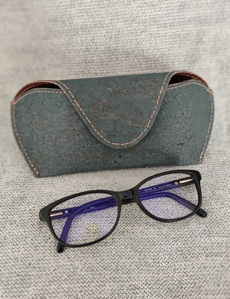 Etui à lunettes semi-rigide turquoise Etui à lunettes semi-rigide turquoise